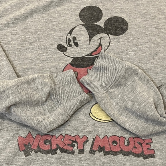 Disney Mickey Mouse vintage look Gray Sweatshirt women’s size large - Picture 10 of 14